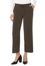Liverpool Los Angeles Liverpool Pull On Tie Waist Wide Leg Pants Black Olive
