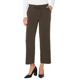 Liverpool Los Angeles Liverpool Pull On Tie Waist Wide Leg Pants Black Olive
