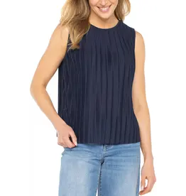 Liverpool Los Angeles Liverpool Sleeveless Crew Neck Knit Top Dark Navy