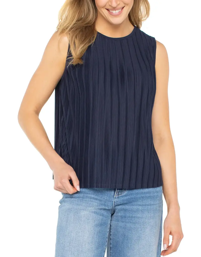 Liverpool Los Angeles Liverpool Sleeveless Crew Neck Knit top Dark Navy