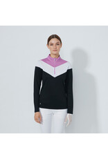 Daily Sports Daily Sports Block Long Sleeve Half Neck Top Black