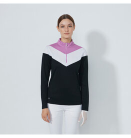 Daily Sports Daily Sports Block Long Sleeve Half Neck Top Black