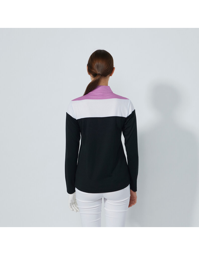 Daily Sports Daily Sports Block Long Sleeve Half Neck Top Black