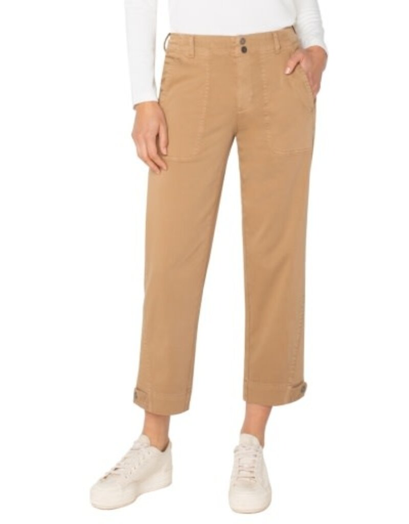 Liverpool Los Angeles Liverpool Utility Crop with Tab Hem