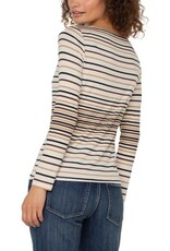 Liverpool Los Angeles Liverpool Long Sleeve Boat Neck Knit Top