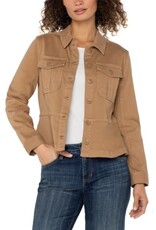 Liverpool Los Angeles Liverpool Peplum Hem Trucker Jacket
