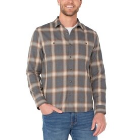 Liverpool Los Angeles Liverpool Mens Long Sleeve Double Pocket Button Up Shirt