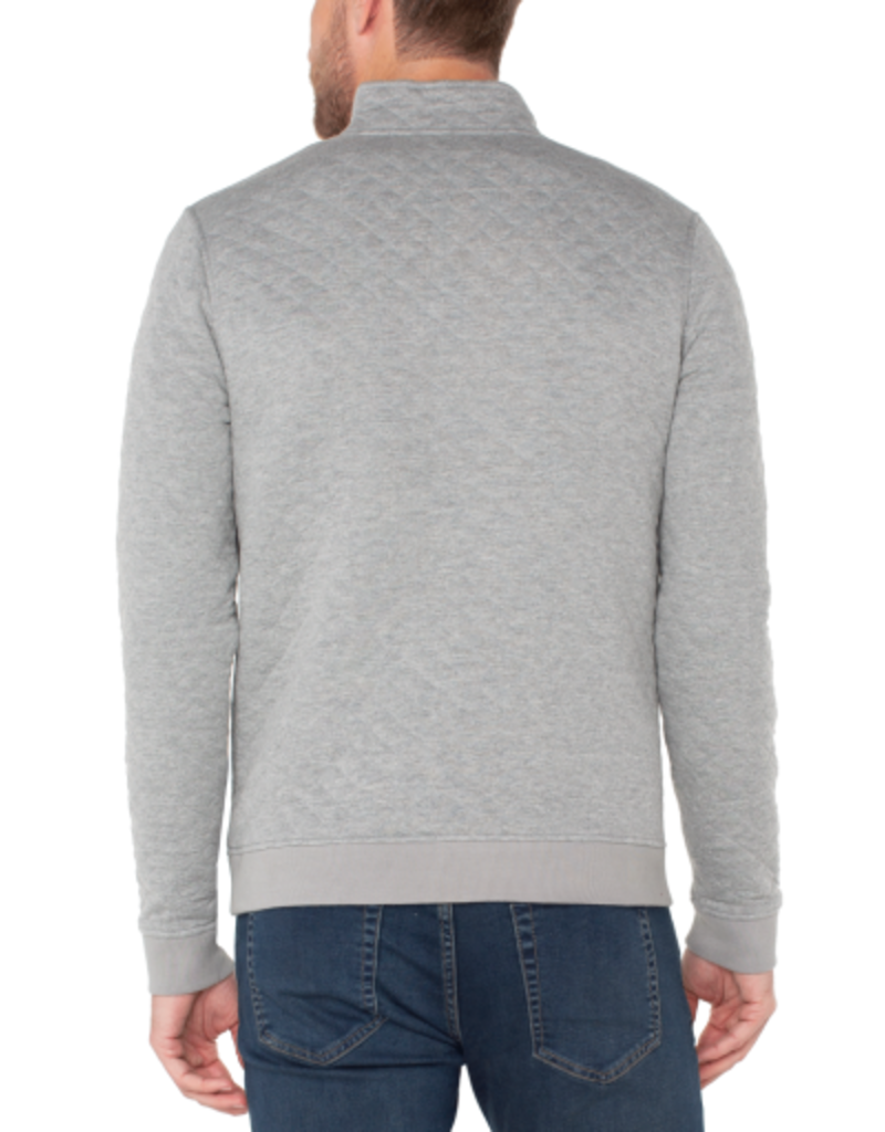 Liverpool Los Angeles Liverpool Mens Neck Snap Placket Pullover