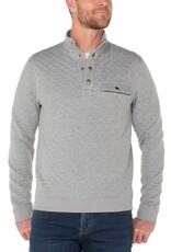 Liverpool Los Angeles Liverpool Mens Neck Snap Placket Pullover