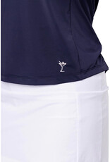 Golftini Golftini Say Yes Long Sleeve Polo Navy White