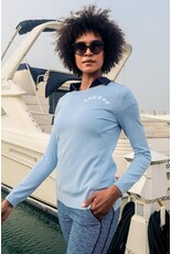 Golftini Golftini Cheers Crew Neck Sweater Seersucker Blue