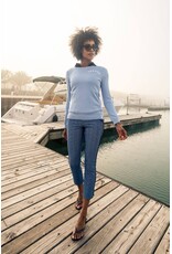 Golftini Golftini Cheers Crew Neck Sweater Seersucker Blue