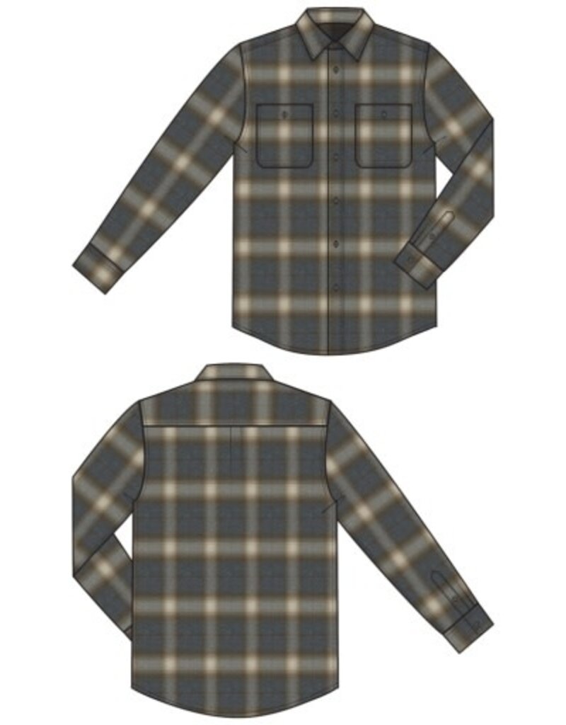 Liverpool Los Angeles Liverpool Mens Long Sleeve Double Pocket Button Up Shirt