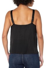 Liverpool Los Angeles Liverpool Woven Tank with Lace Trim
