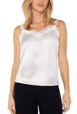 Liverpool Los Angeles Liverpool Woven Tank with Lace Trim