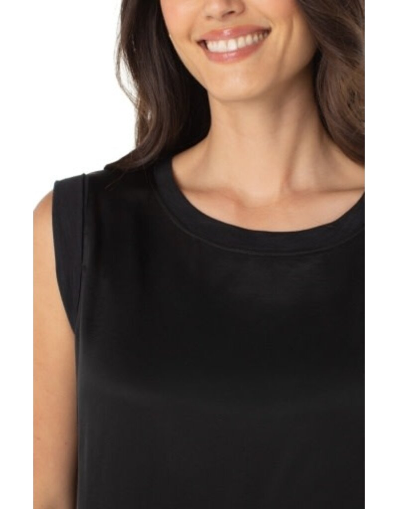 Liverpool Los Angeles Liverpool Sleeveless Woven Knit Top Black