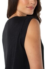 Liverpool Los Angeles Liverpool Sleeveless Woven Knit Top Black