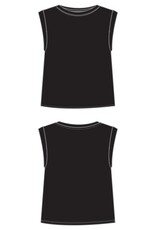 Liverpool Los Angeles Liverpool Sleeveless Woven Knit Top Black