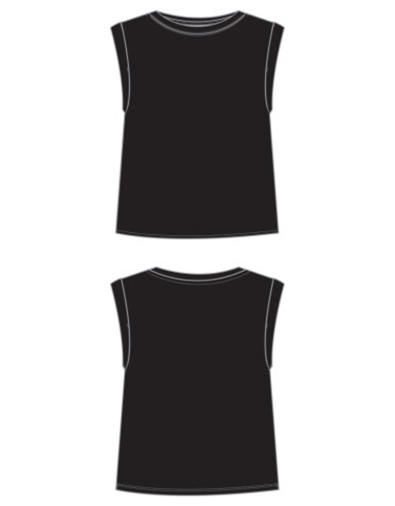 Liverpool Los Angeles Liverpool Sleeveless Woven Knit Top Black