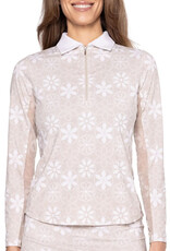 Golftini Golftini Cool Girl Long Sleeve Polo Sand Bar