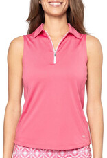 Golftini Golftini Sleeveless Zip Polo Nantucket Pink