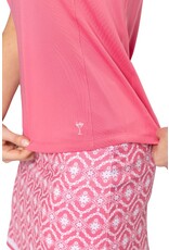Golftini Golftini Sleeveless Zip Polo Nantucket Pink