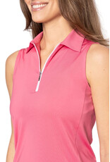 Golftini Golftini Sleeveless Zip Polo Nantucket Pink