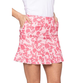 Golftini Sun Kissed Linen Ruffle Skort 17.5"