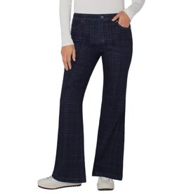 Liverpool Los Angeles Liverpool Hannah Flare 32" inseam Indigo Plaid