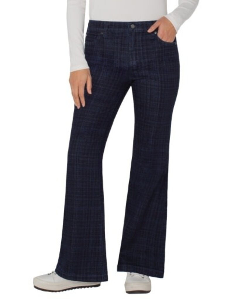 Liverpool Los Angeles Liverpool Hannah Flare 32" inseam Indigo Plaid