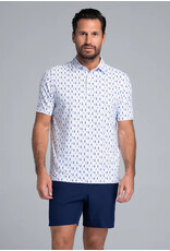 IBKul IBKul Art Deco Wine Short Sleeve Polo Lav/Blk
