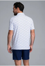 IBKul IBKul Art Deco Wine Short Sleeve Polo Lav/Blk