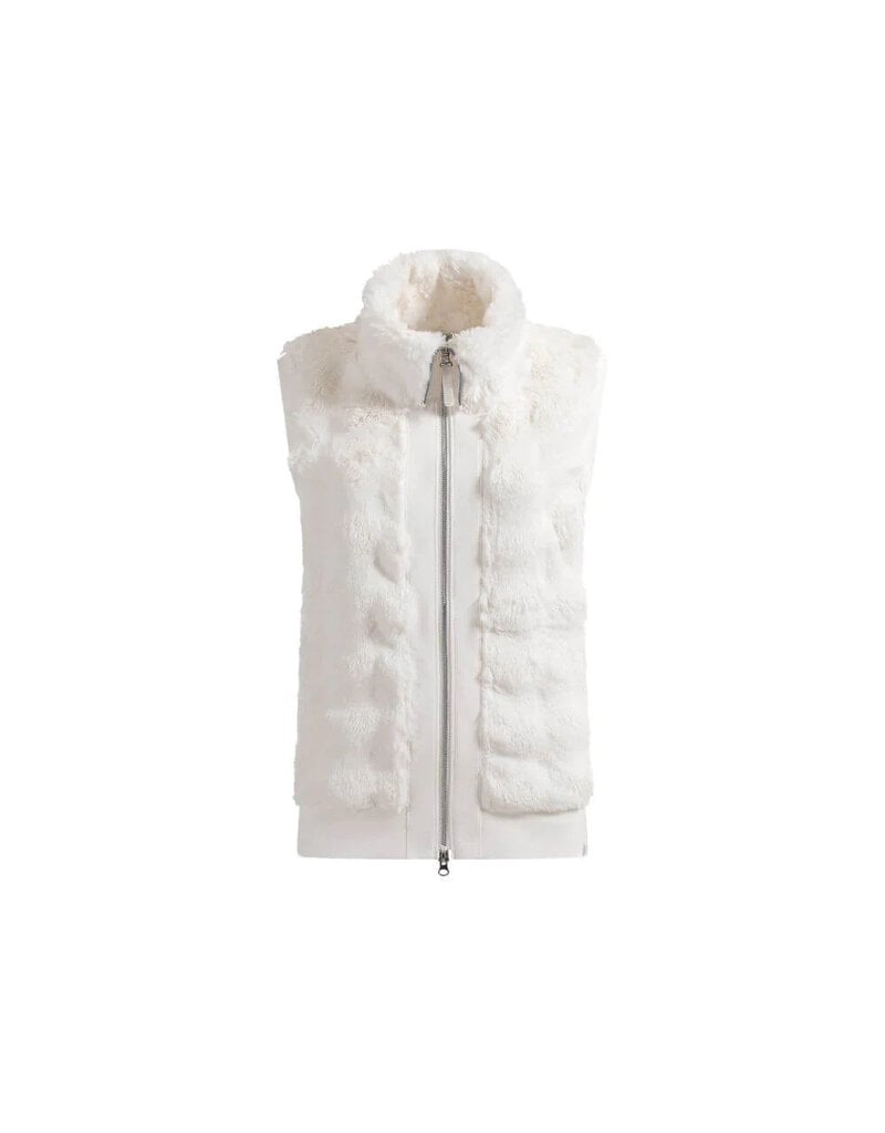 Chervo Paid Faux Fur Vest White