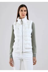 Chervo Paid Faux Fur Vest White