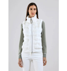 Chervo Paid Faux Fur Vest White
