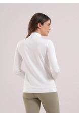Chervo Trapezista Long Sleeve Zip Mock Frost White