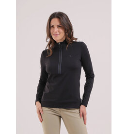 Chervo Trapezista Long Sleeve Zip Mock Black