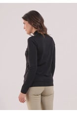 Chervo Trapezista Long Sleeve Zip Mock Black