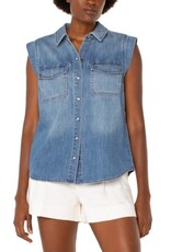 Liverpool Los Angeles Liverpool Sleeveless Shirt w/Pockets Polo