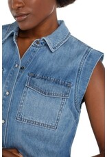 Liverpool Los Angeles Liverpool Sleeveless Shirt w/Pockets Polo