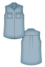 Liverpool Los Angeles Liverpool Sleeveless Shirt w/Pockets Polo