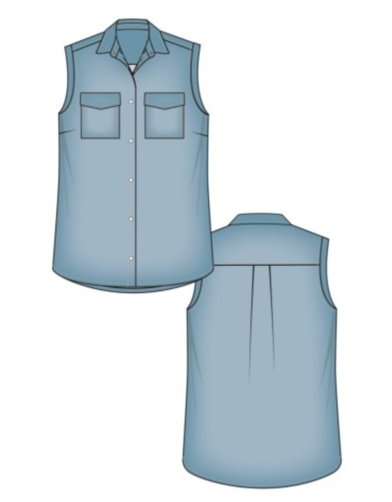 Liverpool Los Angeles Liverpool Sleeveless Shirt w/Pockets Polo