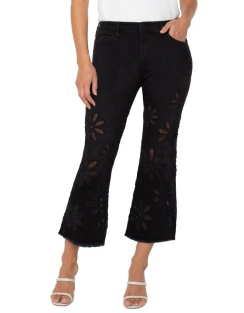 Liverpool Los Angeles Liverpool Hannah Crop Flare with Fray Hem 25.5"