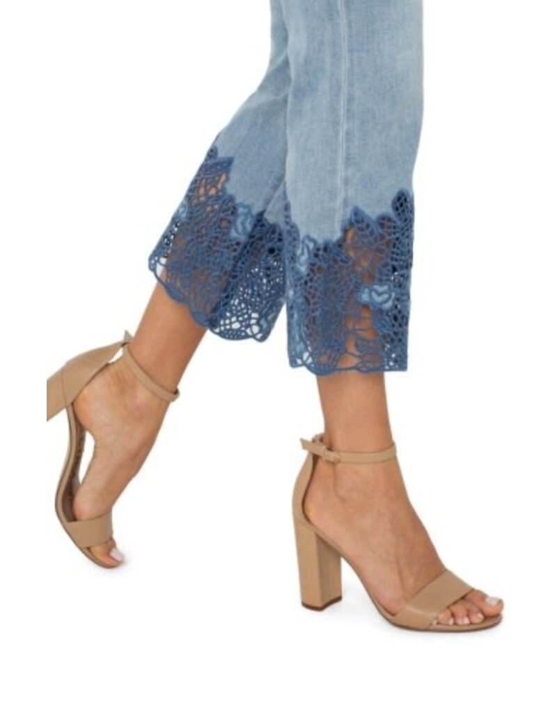 Liverpool Los Angeles Liverpool Hannah Crop Flare with Crochet Hem 25.5" inseam