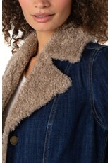 Liverpool Los Angeles Liverpool Sherpa Trimmed Notch Collar Jacket