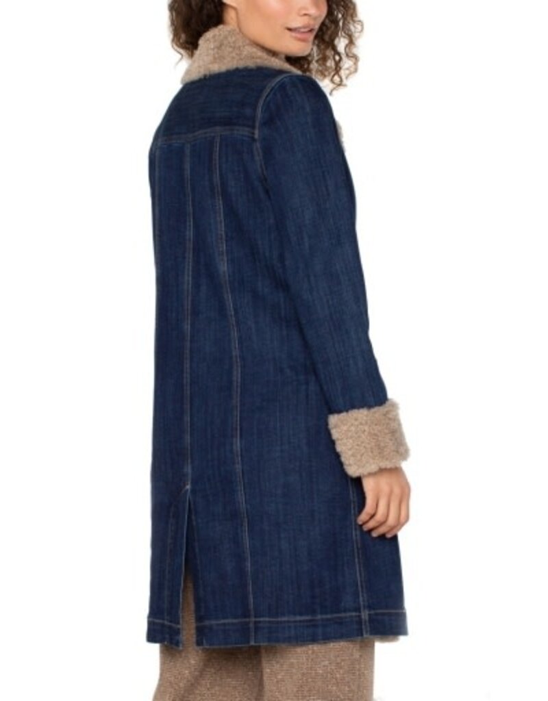 Liverpool Los Angeles Liverpool Sherpa Trimmed Notch Collar Jacket