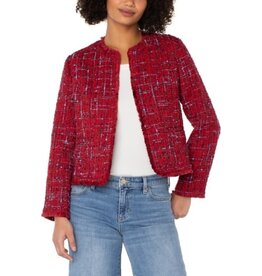 Liverpool Los Angeles Liverpool Collarless Jacket with Frayed Edges
