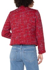 Liverpool Los Angeles Liverpool Collarless Jacket with Frayed Edges