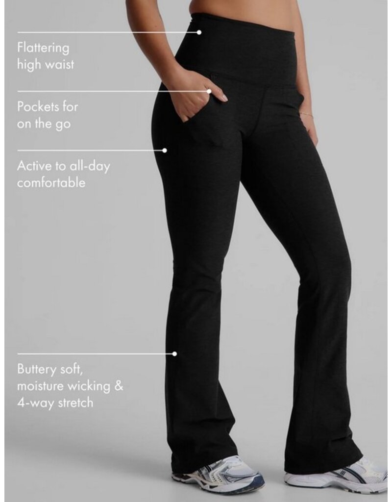 Beyond Yoga Beyond Yoga Spacedye High Waisted Practice Pocket Bootcut Darkest Night