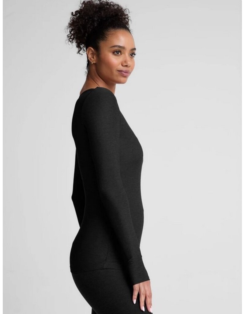 Beyond Yoga Beyond Yoga Featherweight Classic Crew Pullover Darkest Night